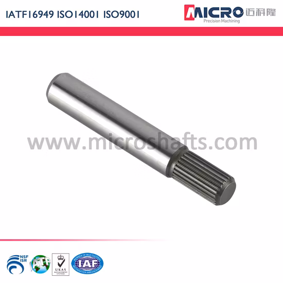 Microeje de alta precisión de acero inoxidable con tratamiento térmico de mecanizado CNC OEM para herramientas eléctricas médicas automáticas y motores de CA