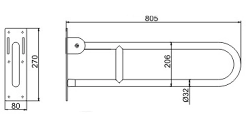 Bathroom Accessories Stainless Steel Safety Handrail Grab Bar